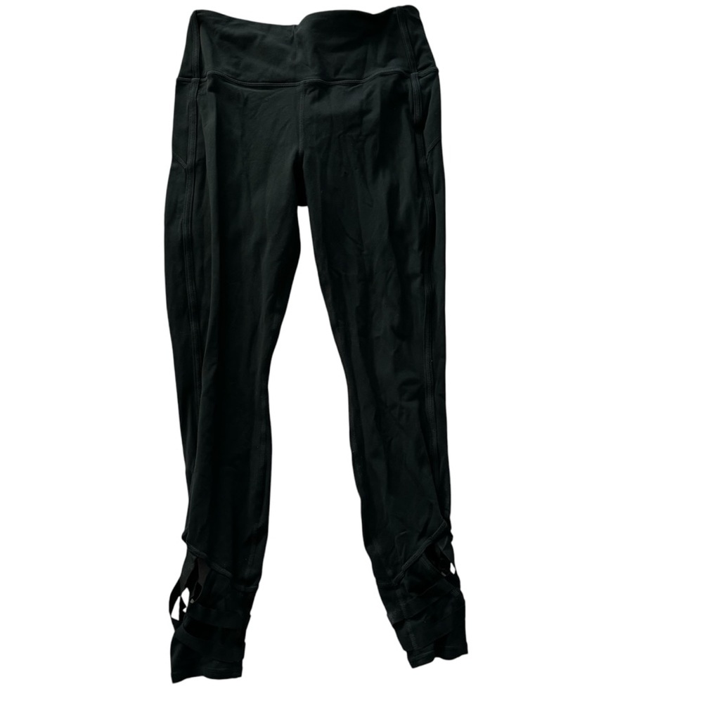 Athleta Sublime Yoga 778167 Black Criss Cross Side Pockets Great Condition Sz M